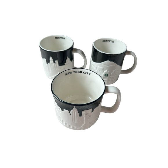 Starbucks Other - Starbucks Mugs Lot Of 3 Collector Series 2010 & 2012 NYC Boston Seattle